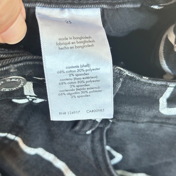 Weworewhat Rinse Black ScriBallon Stretch Denim Shorts - Picture 7 of 8